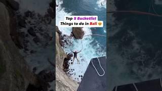 Top 5 Bucketlist things to do in Bali #bali #travel #holidayscrowd #baliadventure #bunjeejumping