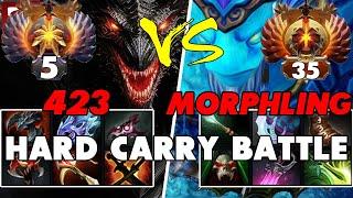 423 (DRAGON KNIGHT) vs THE DIRE (MORPHLING) - Battle Of Hard Carry Dota 2 Players - Z Dota 2