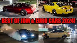 BEST of JDM and EURO CARS Compilation 2024! (2-Stepping, Drifts, Burnouts, and FLAMES!)