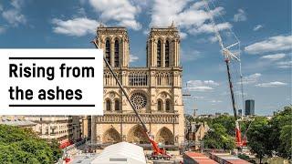 LTM cranes assist in the reconstruction of Notre-Dame | Liebherr