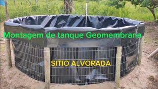 Montagem de tanque Geomembrana