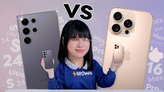 รีวิว iPhone 16 Pro Max VS Galaxy S24 Ultra เธอปันใจ??