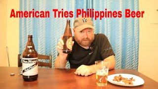 American Tries Philippines Beer and Snacks for first time.