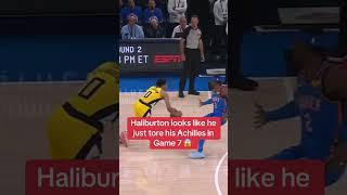 Tyrese Haliburton goes down with what looks like an Achilles injury in Game 7 | #NBA