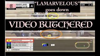 "Lamarvelous" falls at Laurel Park 2.20.23 @watch1STtv @MarylandRacing #horseracing