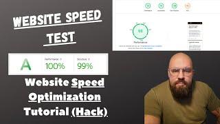 Website Speed Test   Website Speed Optimization Tutorial (Hack) 