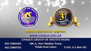 Admissions Open at Unique School for Play Group to Matric