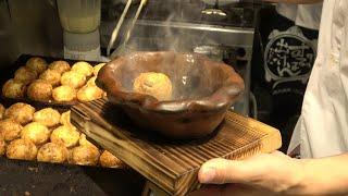 大阪のたこ焼き　プロが焼くたこ焼き(蛸焼とおでん 友の)　Delicious Takoyaki of Osaka Namba　大阪难波的美味章鱼烧烤