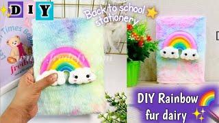 How to make diary at home  DIY Cute Rainbow diary #craftersworld#diycraft #diynotebook #kawaii #diy