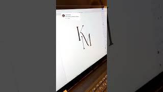 Design with us  The letters K+M as a logo