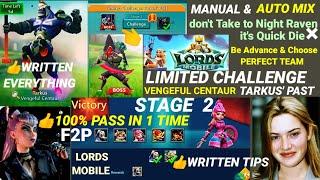 Lords mobile Tarkus stage 2 - Limited Challenge Vengeful Centaur stage 2