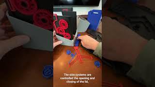 GearBin™ – 3d Printable Mini Mechanized Trash Bin #trashbin #thangs #3ddesign #3dprint #3dprinting