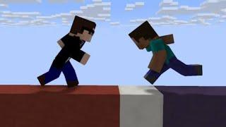 Minecraft PvP at the bridge