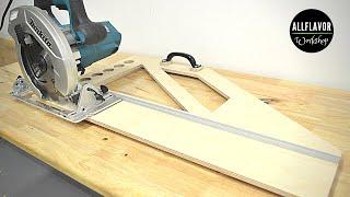 How To Make a Circular Saw Guide | DIY Circular Saw Crosscut Jig