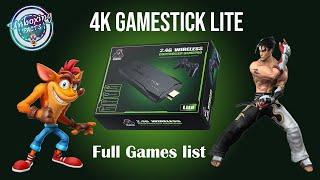 Full Games list of 4K Gamestick lite.