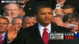 The Swearing In Of Barack Obama As The 44th President