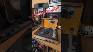 70s Vintage 3 Speed 16/33/45 RPM Record Player SUPRAPHON gz 090 - TESLA Full Range Built in SPEAKER