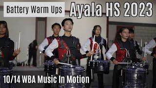 Ayala HS Drumline 2023 - Warm Ups