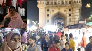 Ramadan Shopping at Charminar: Lady hawkers struggling for living her family