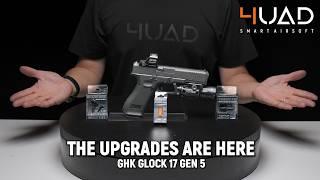 Toy Gun ASMR - GHK Glock17 Gen 5 Steel Slide GBB pistol +@4UADSmartAirsoft upgrade parts!