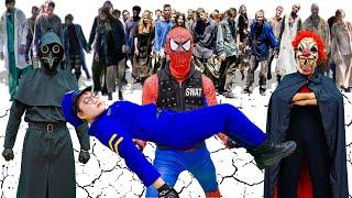 Nerf War Movies: SpiderMan X Warriors Nerf Guns Fight Criminal Group Danger in Mysterious World