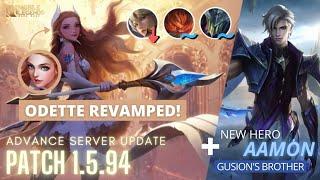 Advance Server Update Patch 1.5.98 | NEW HERO AAMON & REVAMPED ODETTE ARE ARRIVING | Mobile Legends