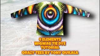 4 ELEMENTS WIGWAG TIE DYE TUTORIAL | QRAZY TEES BY TONY QUILALA