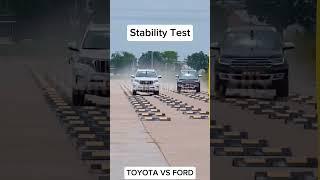 Land cruiser Prado vs Ford stability test #car #carlover #automobile #reels #cartestdrive