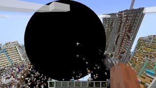 Minecraft: city vs Black Hole