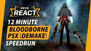 Bloodborne PSX Developers React to 12 Minute All Bosses Speedrun - (Bloodborne Demake)