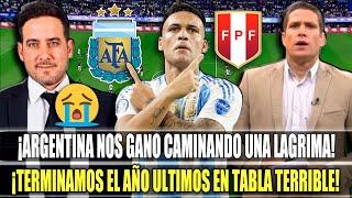 ¡SETENCIADOS! ASI REACCIONARON LOS PERIODISTAS PERUANOS A DERROTA CONTRA ARGENTINA ELIMINATORIAS.