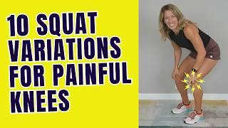 10 Squat Variations for Painful Knees (No More Pain!)