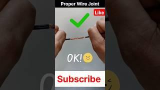 Proper Joint | Wire Joint Tips  | Straight joint | Wire Joint | Shorts | Viral | ytshorts