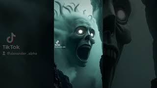 Echoes of the Abyss: The Watchful Skull"  #ai #midjourney #seacreature #aiera #seamonster #monster