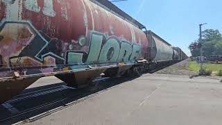 New union pacific westbound mix freight train in Texas