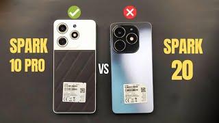 Tecno Spark 10 Pro vs Tecno Spark 20 | Comparison & Speed Test | 90Hz, Helio G85 |