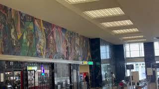 A look at Conrad Albrizio's frescoes in the waiting area of New Orleans Union Passenger Terminal