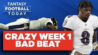 CRAZY WEEK 1 FANTASY FOOTBALL BAD BEAT: LAMAR JACKSON FUMBLED IN OVERTIME! #Shorts #NFL