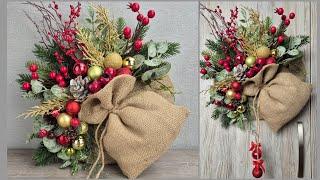 Instead of a Christmas wreath on the front door, make this New Year's decor