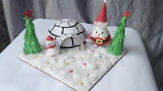 Igloo house making/Igloo model for school/How to make Igloo/Winter season project