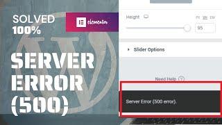 Elementor server error 500 | Elementor update error 500  | SOLVED 100% 