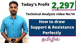 SUPPORT AND RESISTANCE TRADING STRATEGY IN TAMIL| HOW TO DRAW SUPPORT AND RESISTANCE