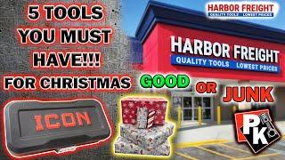 5 HARBOR FREIGHT TOOLS YOU MUST HAVE FOR CHRISTMAS #harborfreight #tools #toolreviews #toolbox #icon