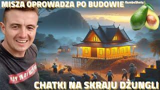 Autostopem Na Koniec Świata | MISZA OPROWADZA PO BUDOWIE CHATKI NA SKRAJU DŻUNGLI | 27.06.2022