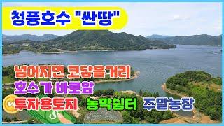 [싼땅] "추천" 청풍호수 바로앞 투자용토지  주말농장이나 농막쉼터용 토지매매 내륙의바다 청풍호수 바로앞 넘어지면 코닿을만한곳 좋은위치 "싼가격" 청풍호수토지매매