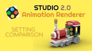 Animation renderer settings in Bricklink Studio 2.0 - Details Comparison (2020)