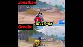 Jonathan VS Orectic M416 + 6x spray  #shorts #JonathanGaming #BGMI