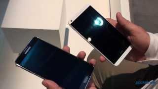 HTC Desire 816 vs Galaxy Note 3, size comparison - MWC 2014 | Pocketnow