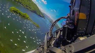 Amazing Low Flying a RAF Eurofighter Typhoon Through the Mach Loop. Low Level over UK. Cockpit View.