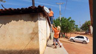 bastidores !! Seu Mané ganhou uma Antena de tv !!